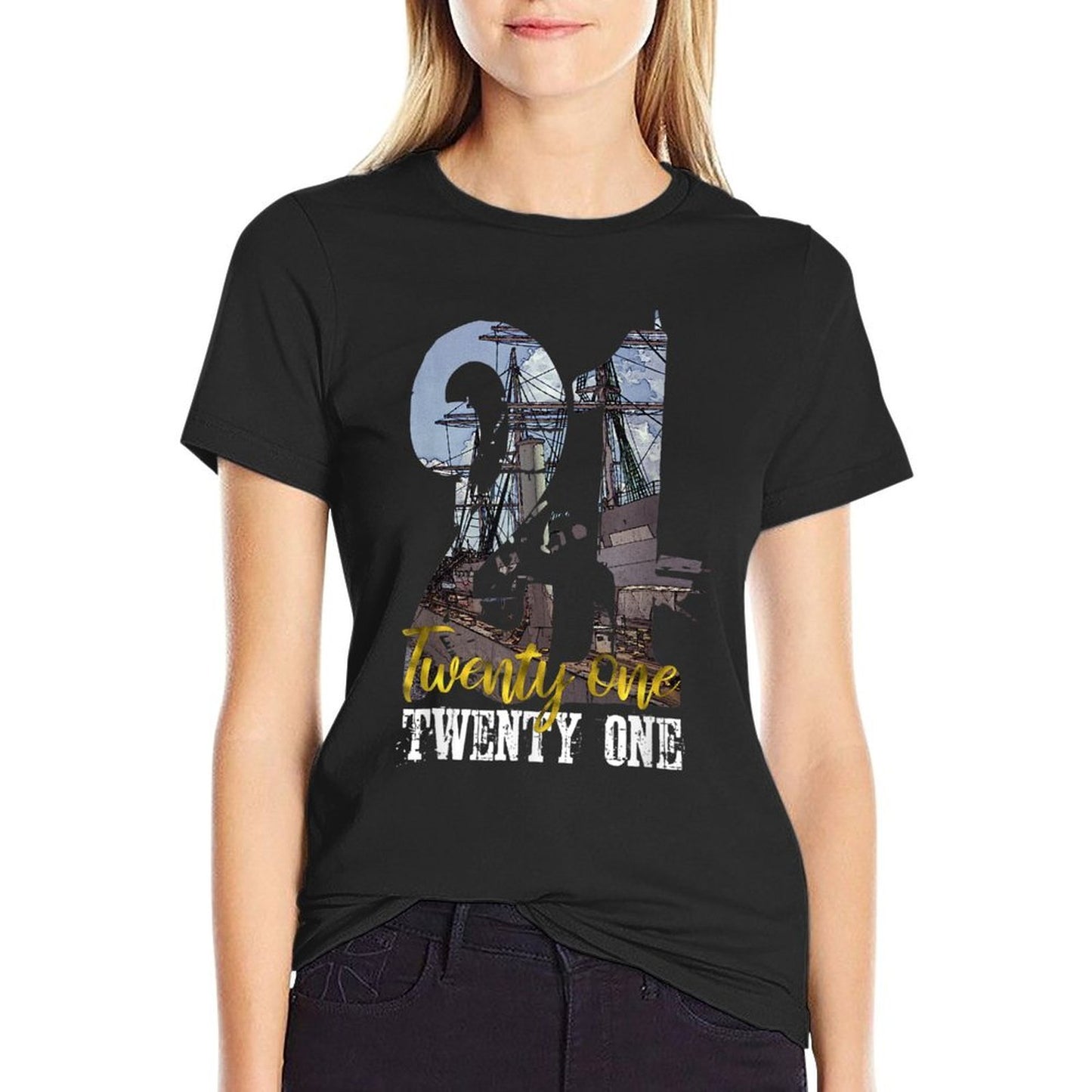 21 Twenty One - 21 Year Old Sea 2001 21st Birthday Gift  Soft T-Shirt