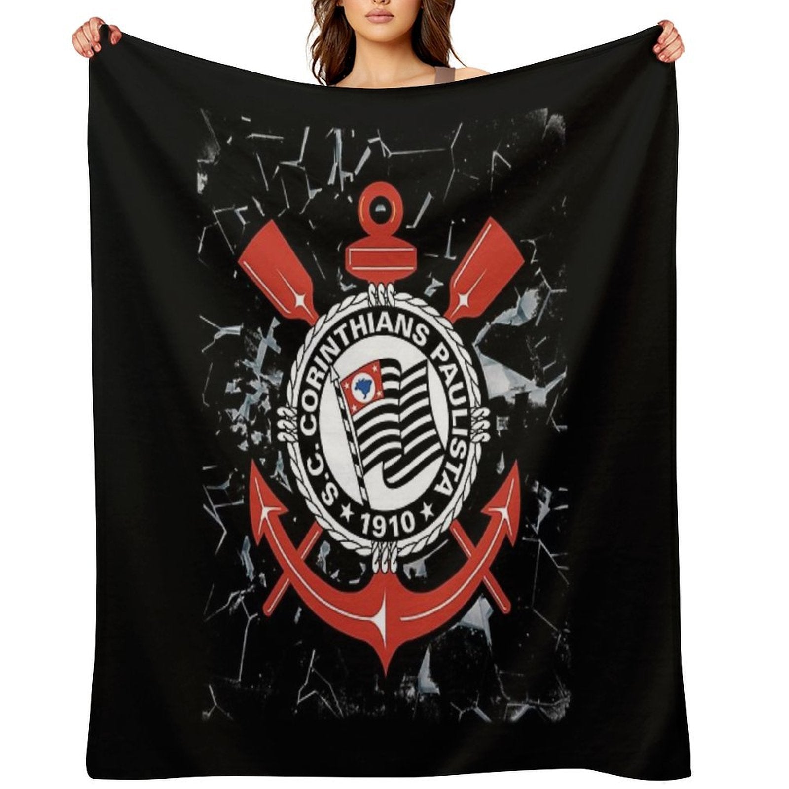 SC Corinthians Paulista - Futebol Brasileiro Soccer Fan Wrinkle-free Throw Blanket