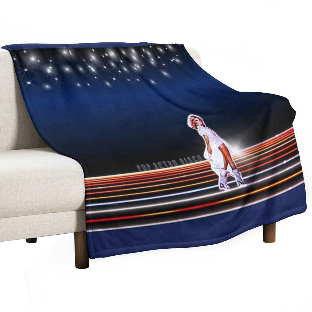 Xanadu - Olivia Newton-John - Designed by PopRetroDisco Shrink-resistant Throw Blanket
