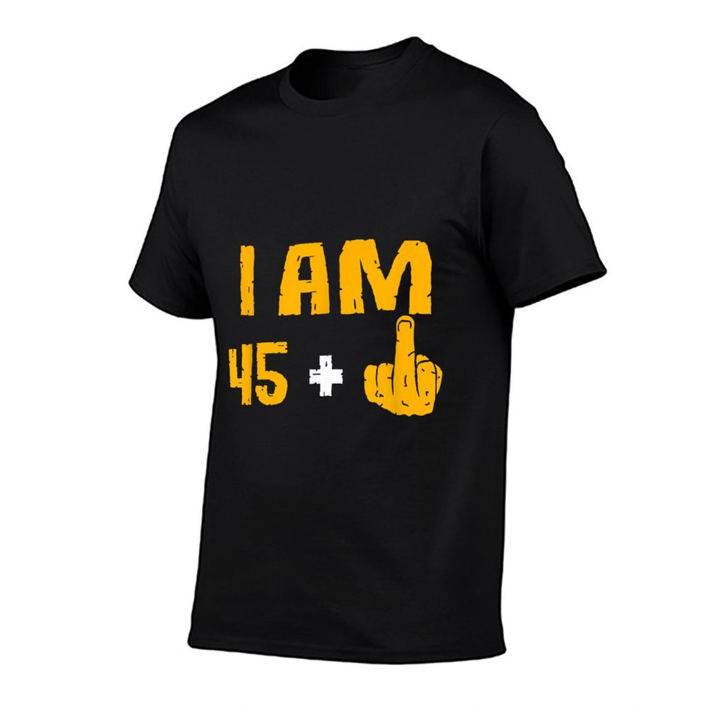 I Am 45 Plus 1 Middle Finger 46th Birthday Gift 46 Years Old  Soft T-Shirt