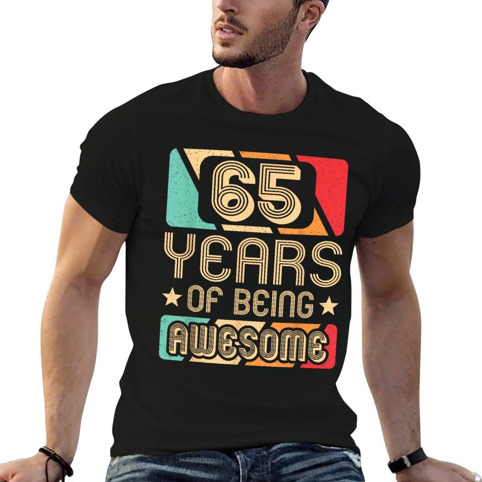65 Years Of Being Awesome 65 Years Old Retro 65th Birthday  Odor-resistant T-Shirt