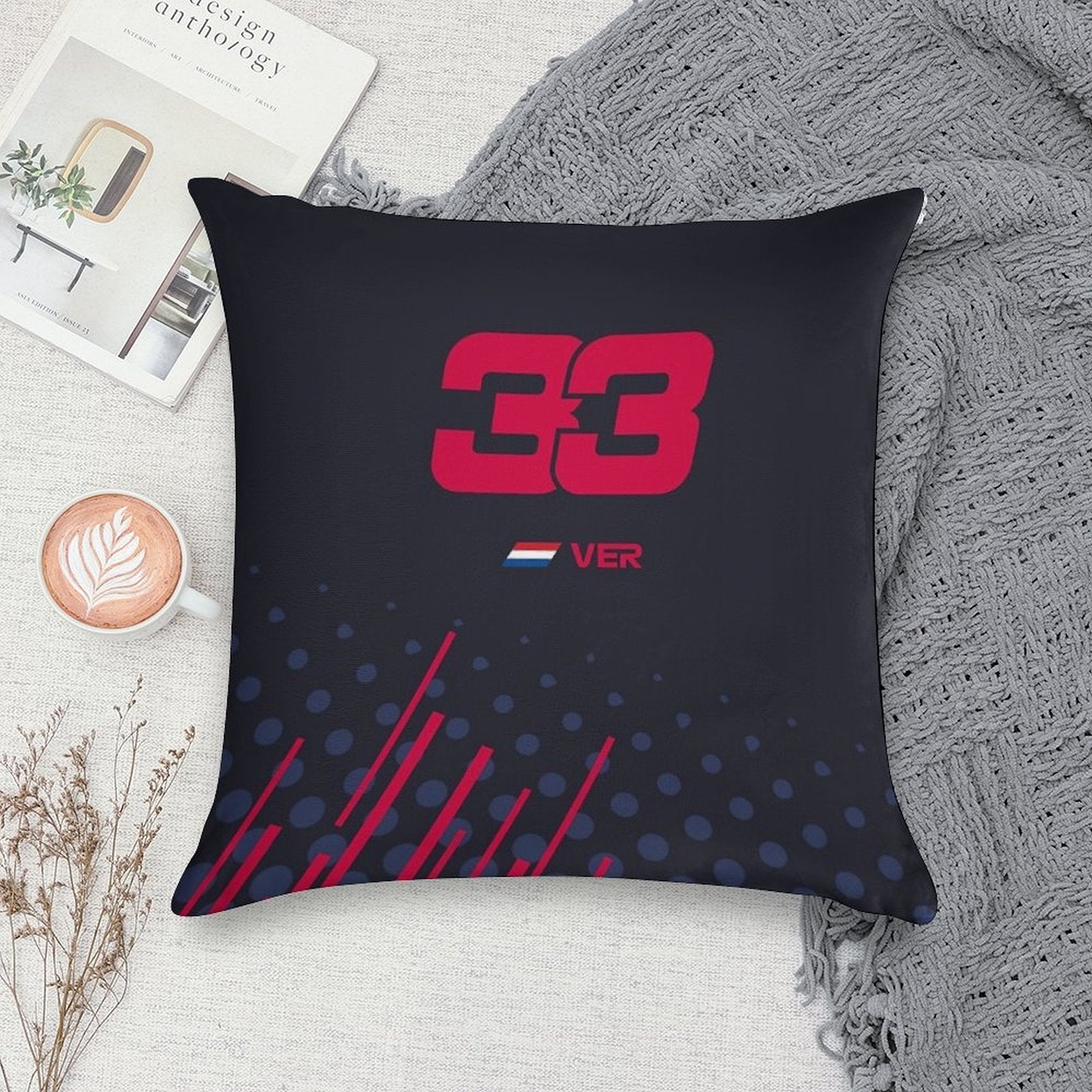 Max Verstappen Phone Case 2021 Soft Short Plush Fabric Throw Pillow