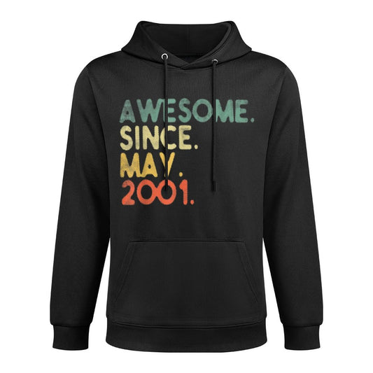 21 Year Old Awesome Since MAY 2001 21st Birthday Adjustable Hood Hoodie