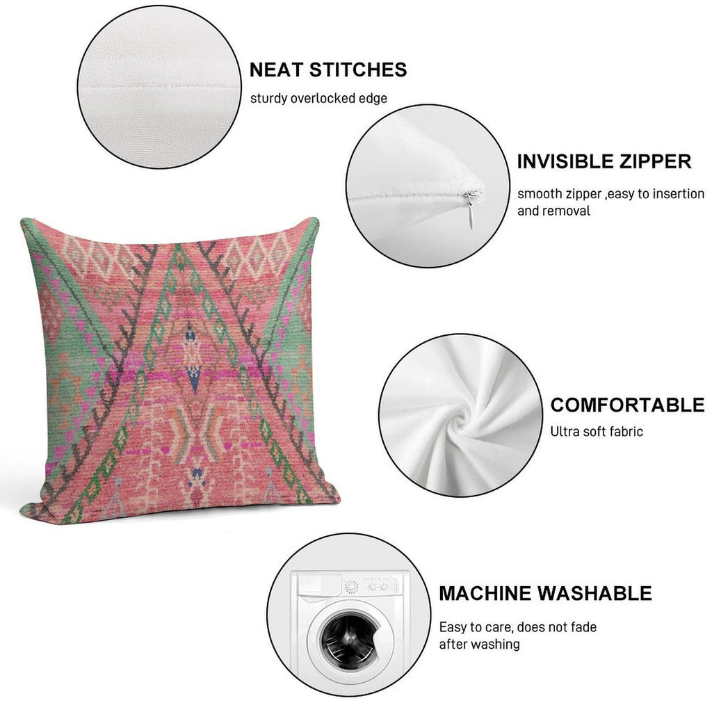 Traditional Moroccan Berber Carpet Soft Gift Ready Throw Pillow