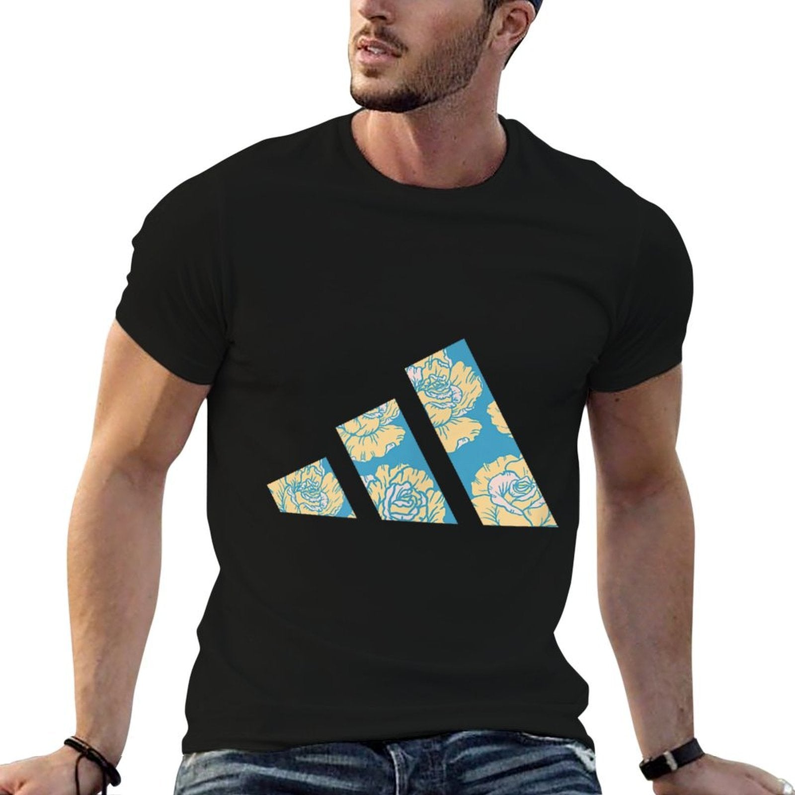 Adidas Badge of Sport Floral Three Bar Graphic  Durable T-Shirt