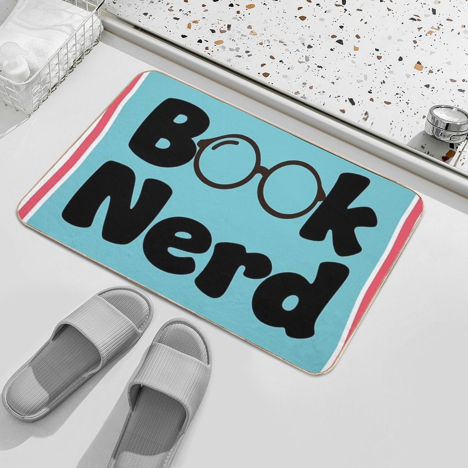 Book Nerd  Slip-Resistant Bath Mat