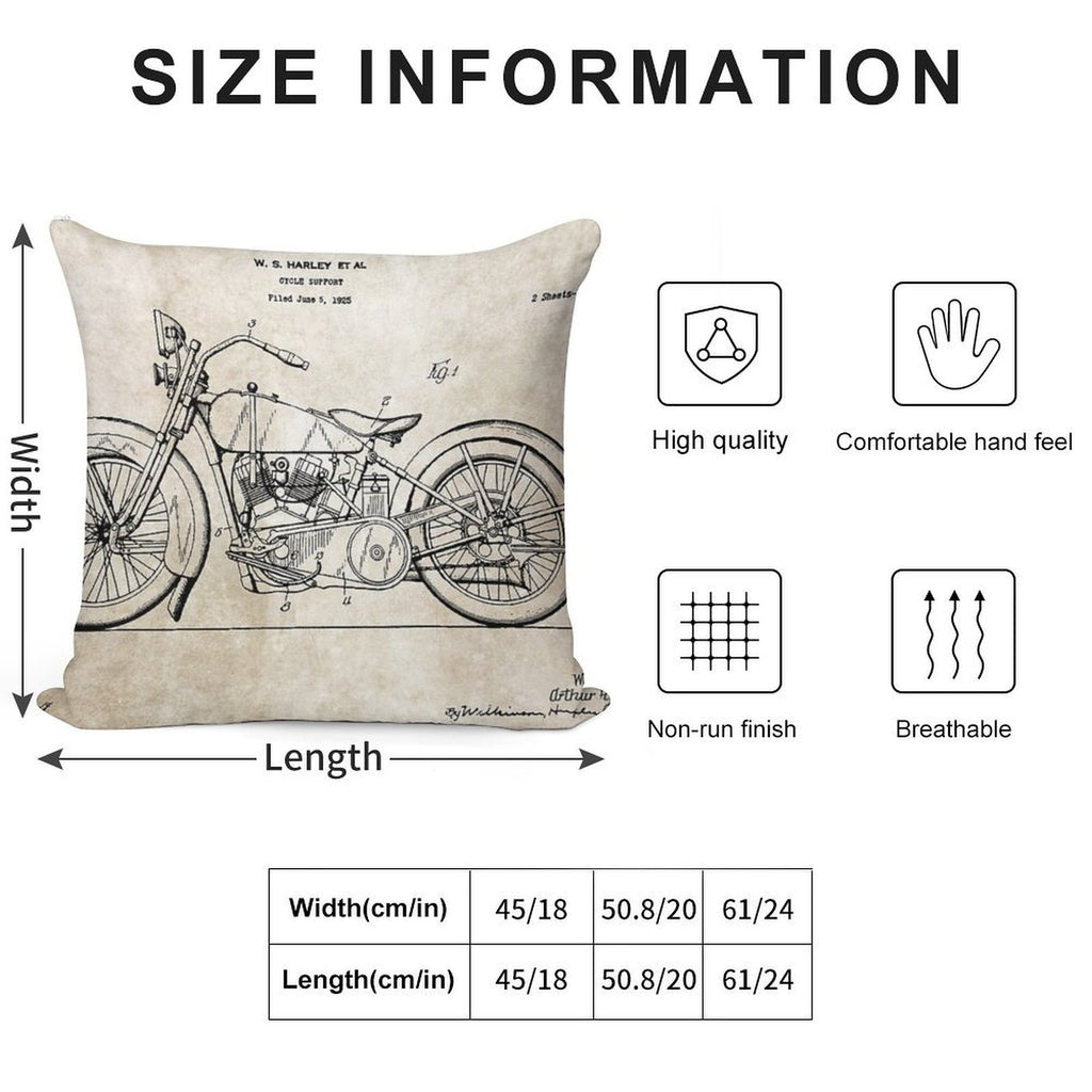 Harley Davidson Soft Skin-Friendly Throw Pillow