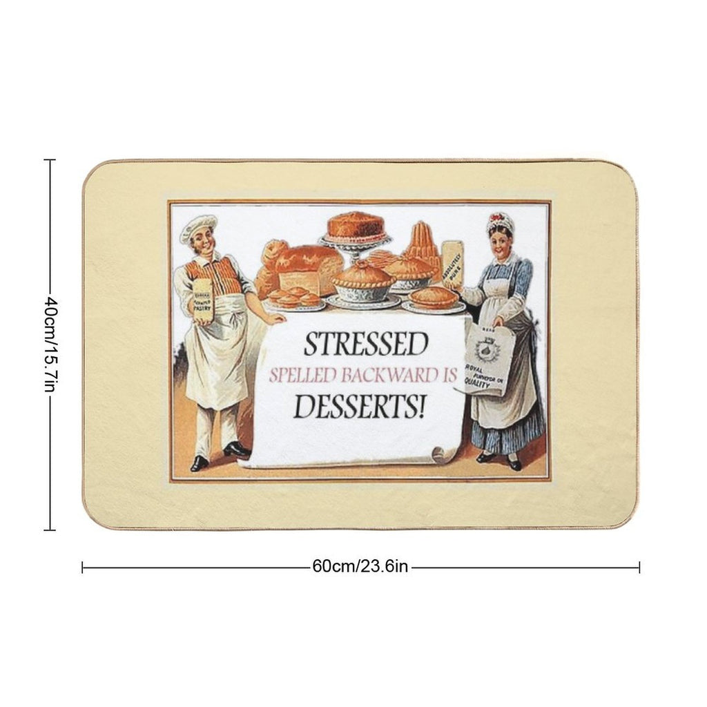 Stressed Spelled Backward Is Desserts  Pet-Safe Bath Mat