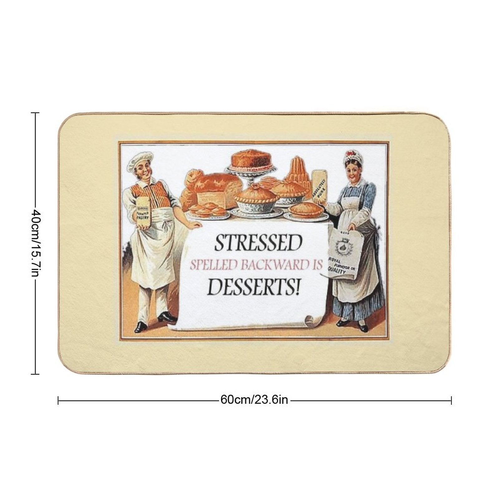 Stressed Spelled Backward Is Desserts  Pet-Safe Bath Mat