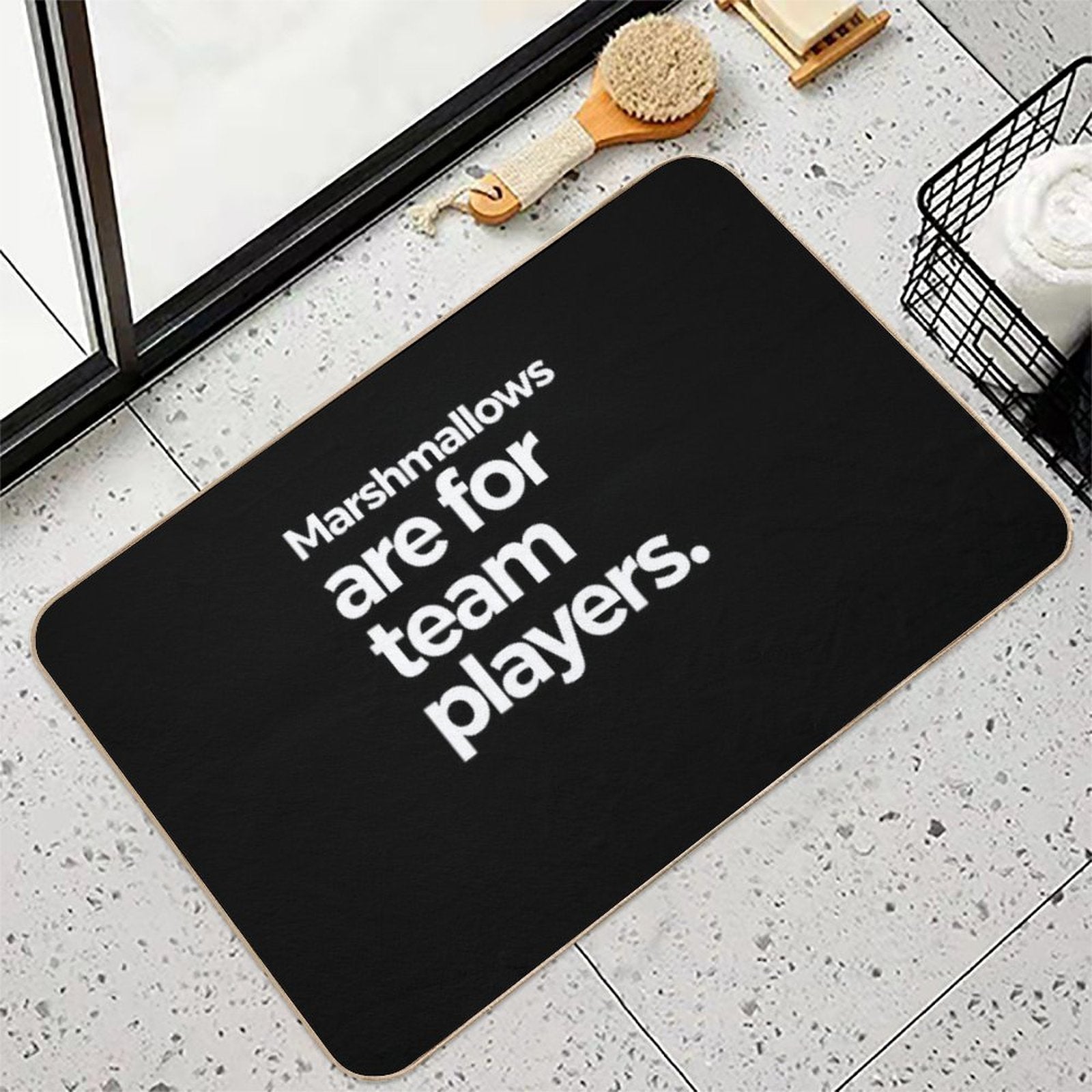 Marshmallows Are for Team Players  High-Traffic Bath Mat