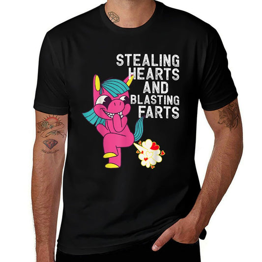 Stealing Hearts And Blasting Farts Funny Unicorn  Relaxed-fit T-Shirt