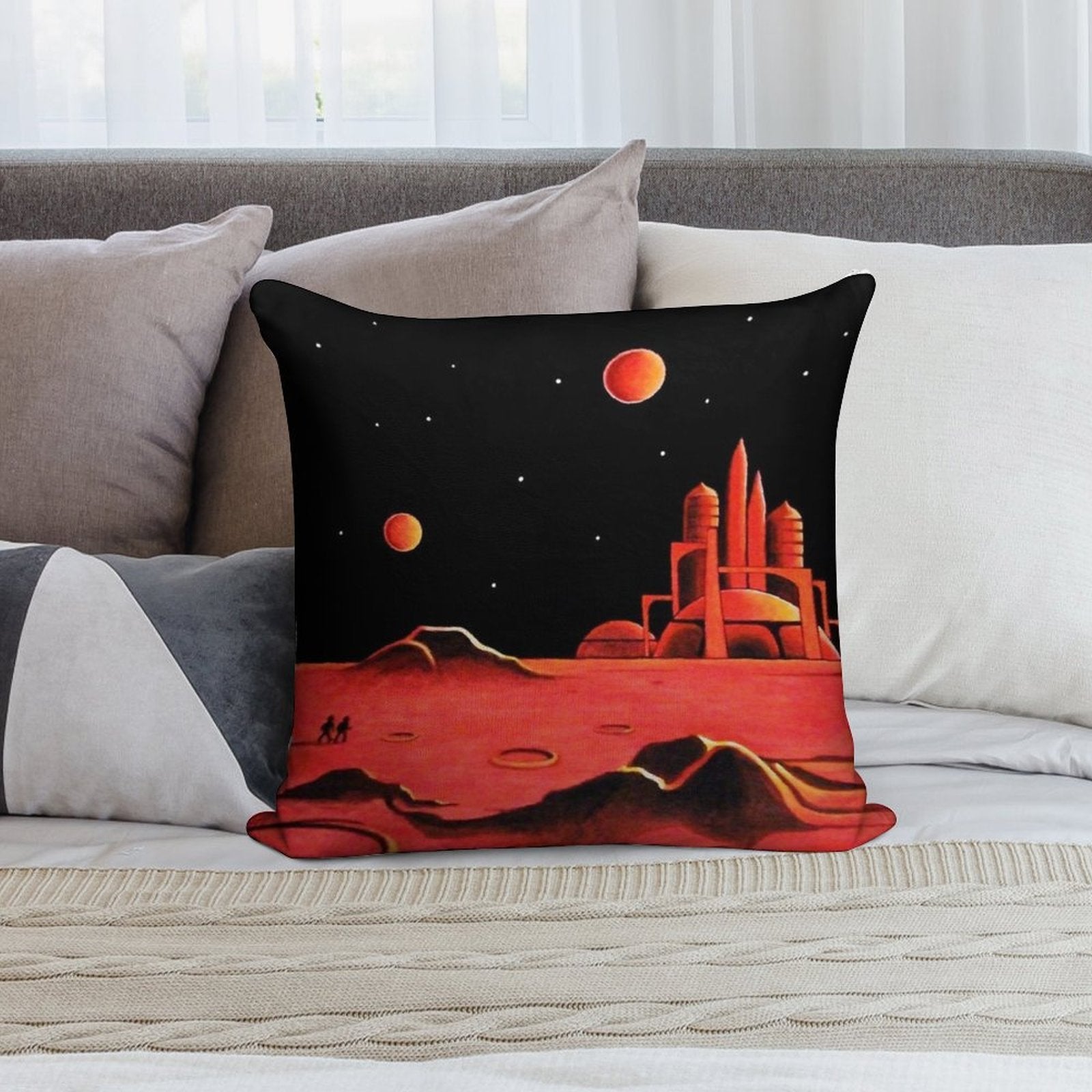 CITY ON MARS Soft Style Accent Throw Pillow