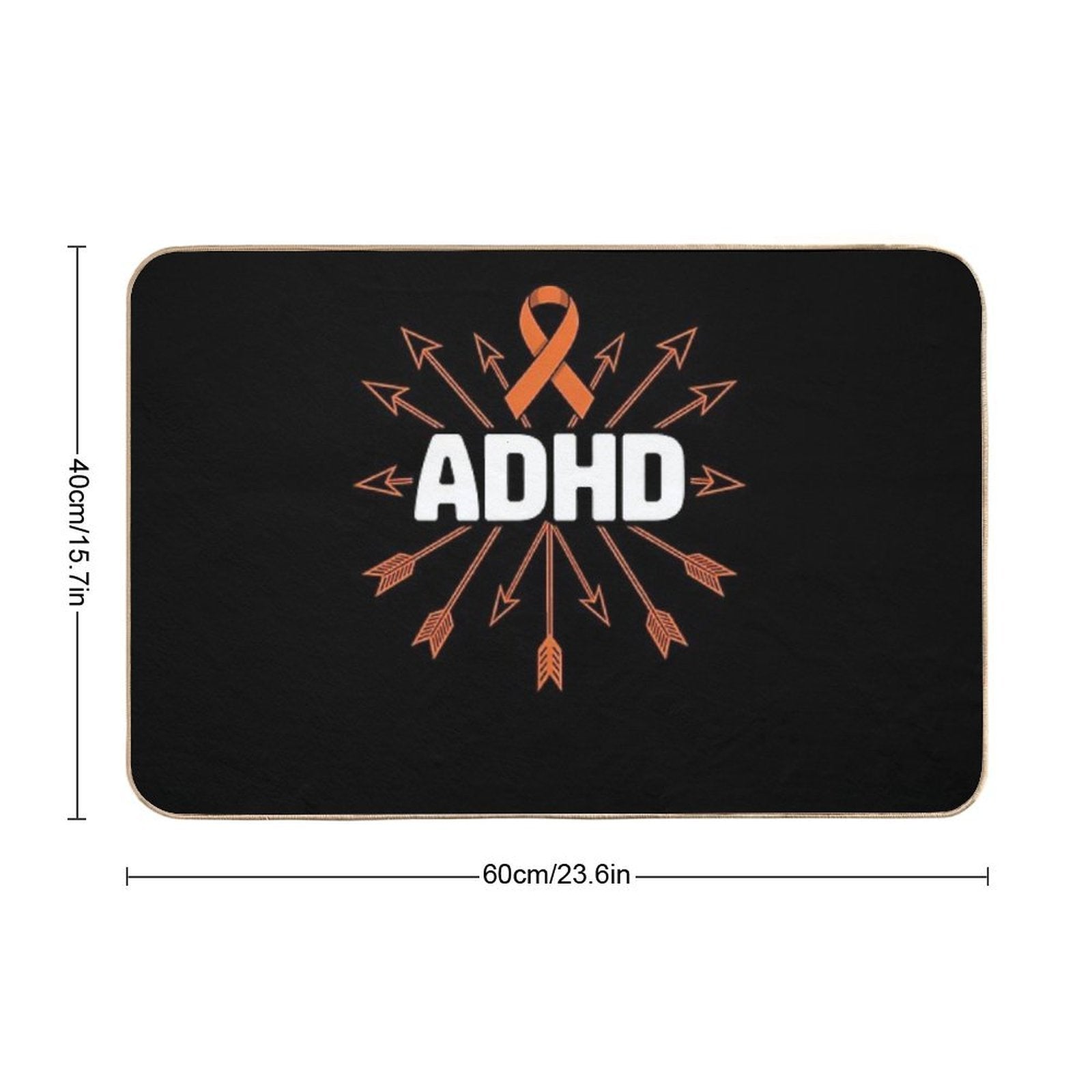 ADHD Awareness Illness Attention Deficit Warrior Survivor  Stain-Proof Bath Mat