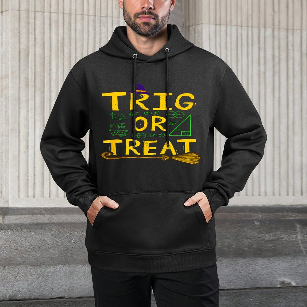 Halloween Math Teacher Trig Or Treat Student School College Casual Wear Hoodie