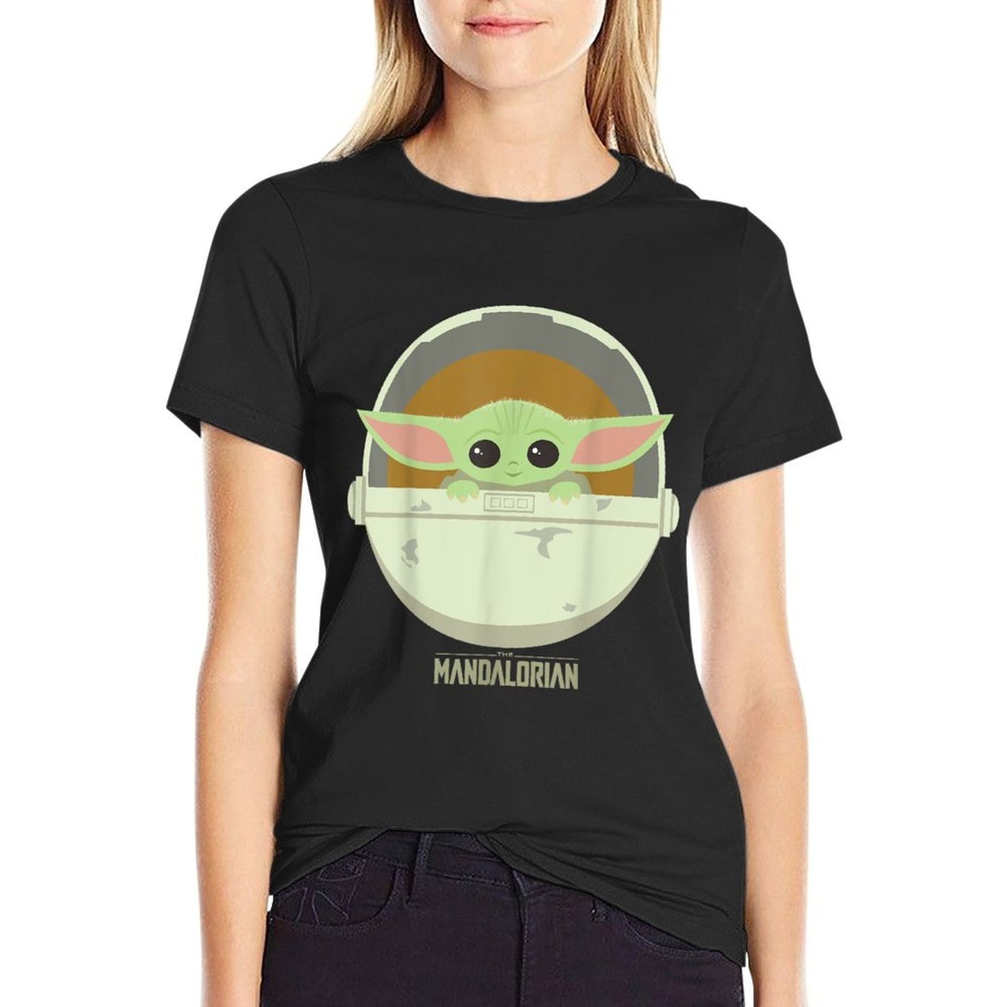 Star Wars The Mandalorian The Child Bassinet Portrait  Easy-care T-Shirt