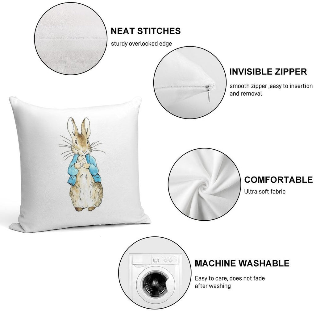 Peter Rabbit - Beatrix Potter Soft Anti-Pilling Throw Pillow