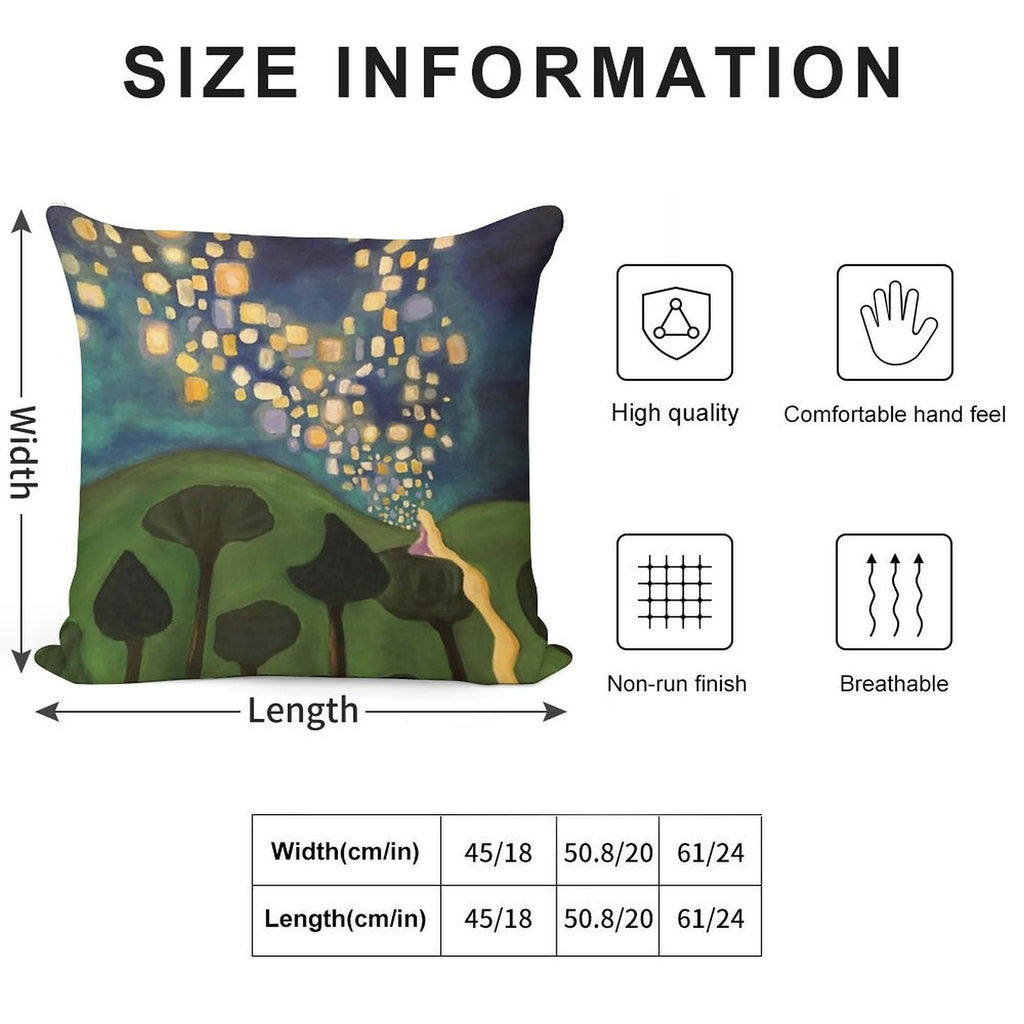 Tangled Floating Lanterns Soft Style Accent Throw Pillow