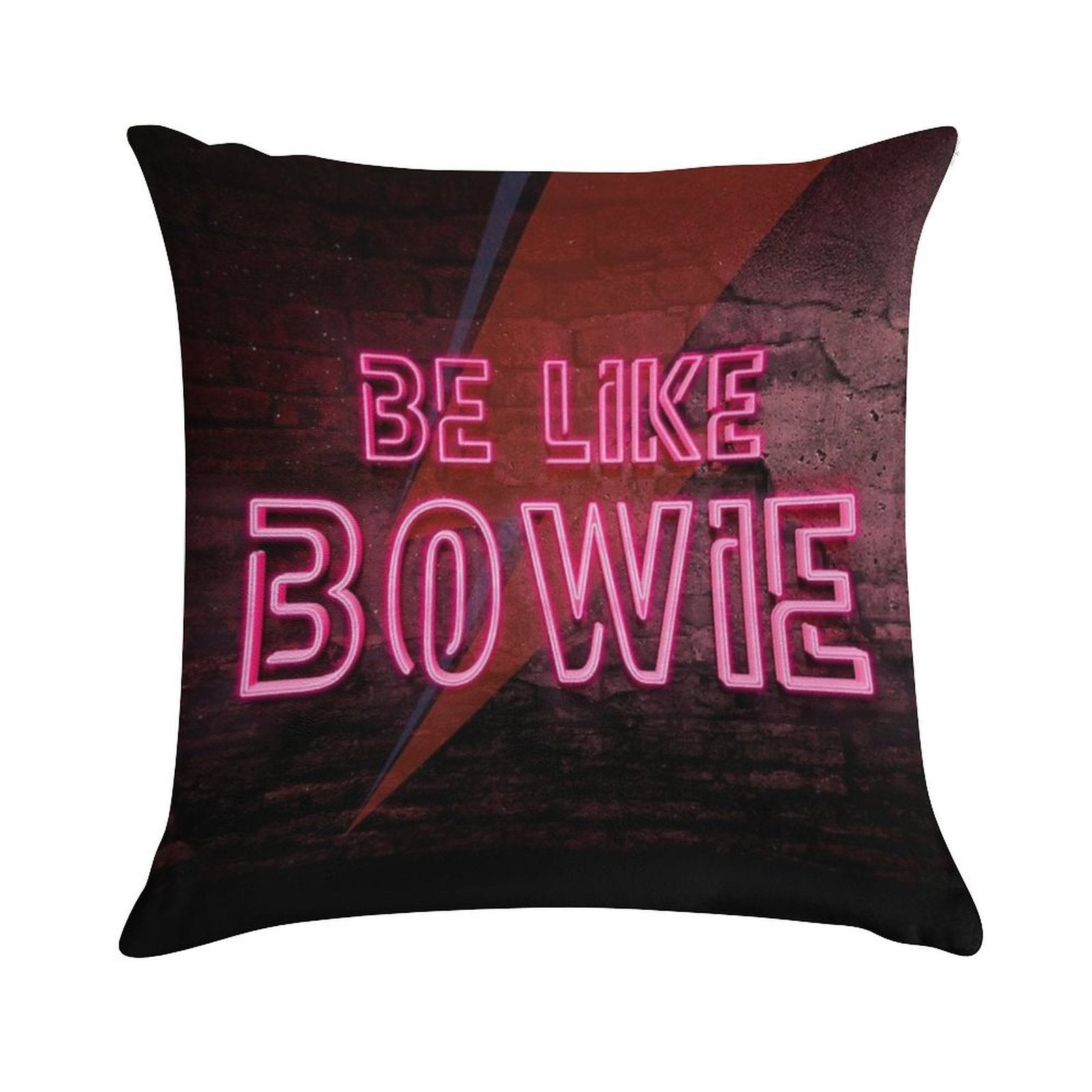 Be Like Bowie NEON EFFECT Prints, David Bowie Artwork, Bowie Poster Soft Luxury Feel Throw Pillow