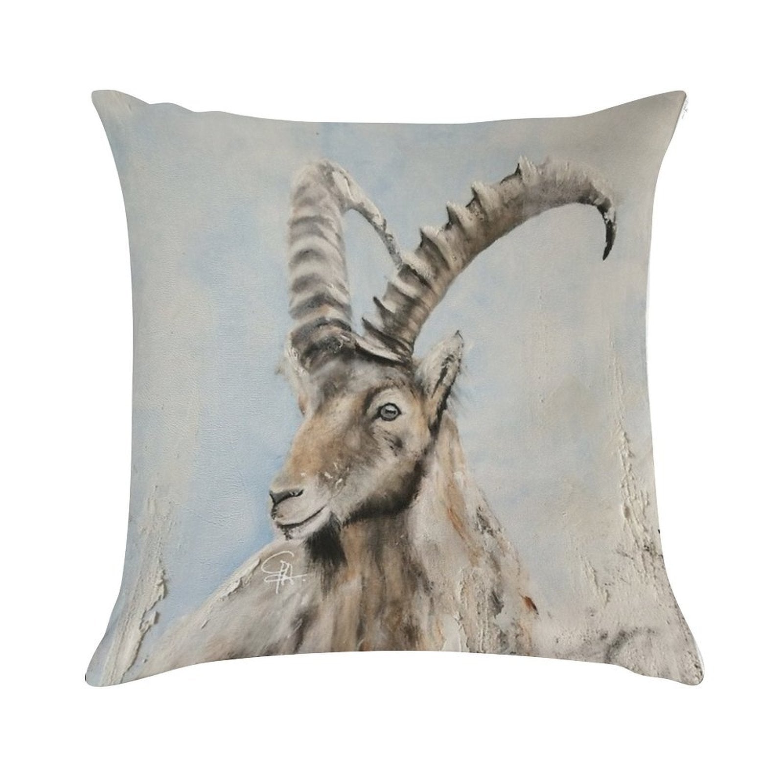 Ibex Goat Soft Shrink-Resistant Throw Pillow