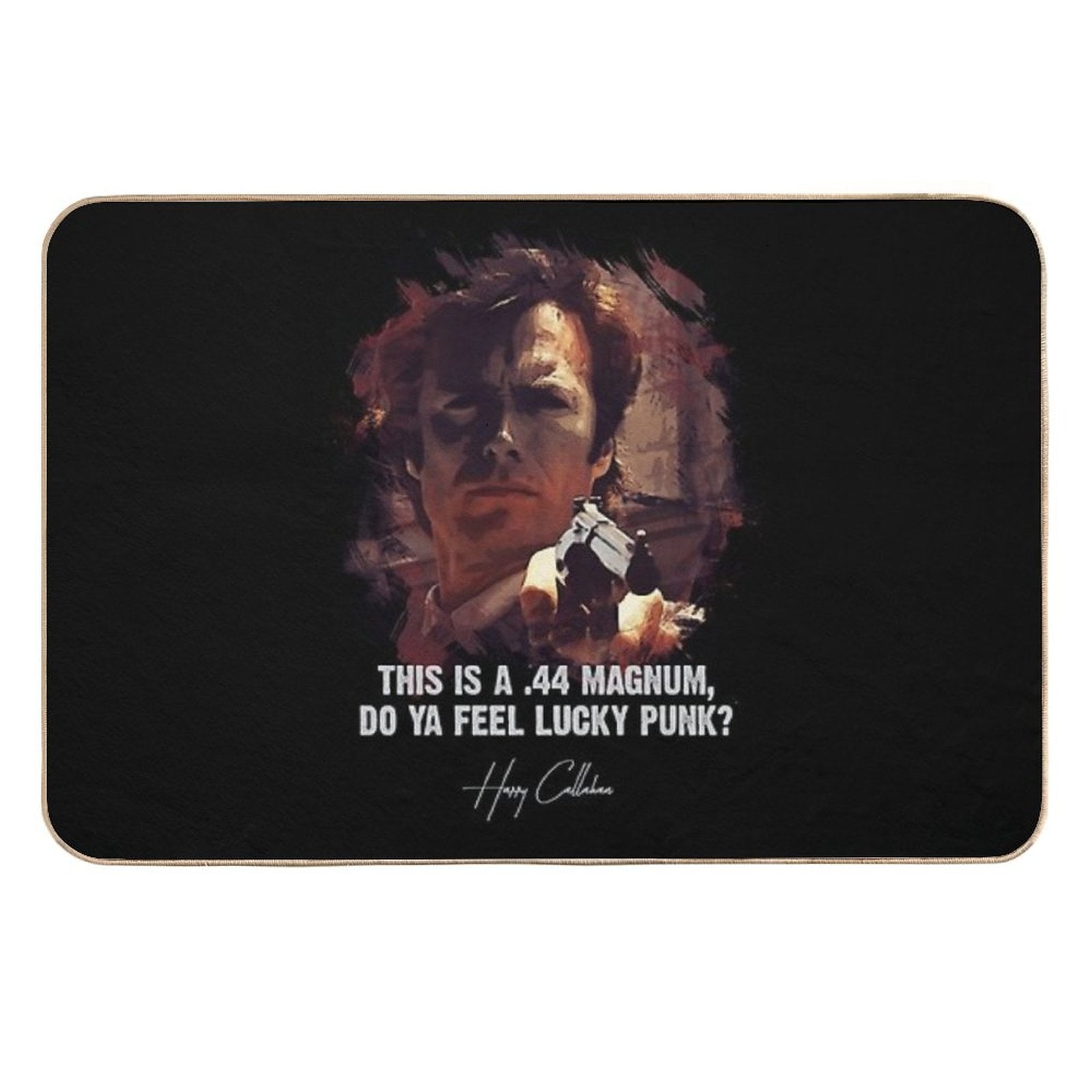 ★ DIRTY HARRY ★ Do Ya Feel Lucky Punk ➢ Clint Eastwood Famous Movie Quote ♛  Repositionable Bath Mat