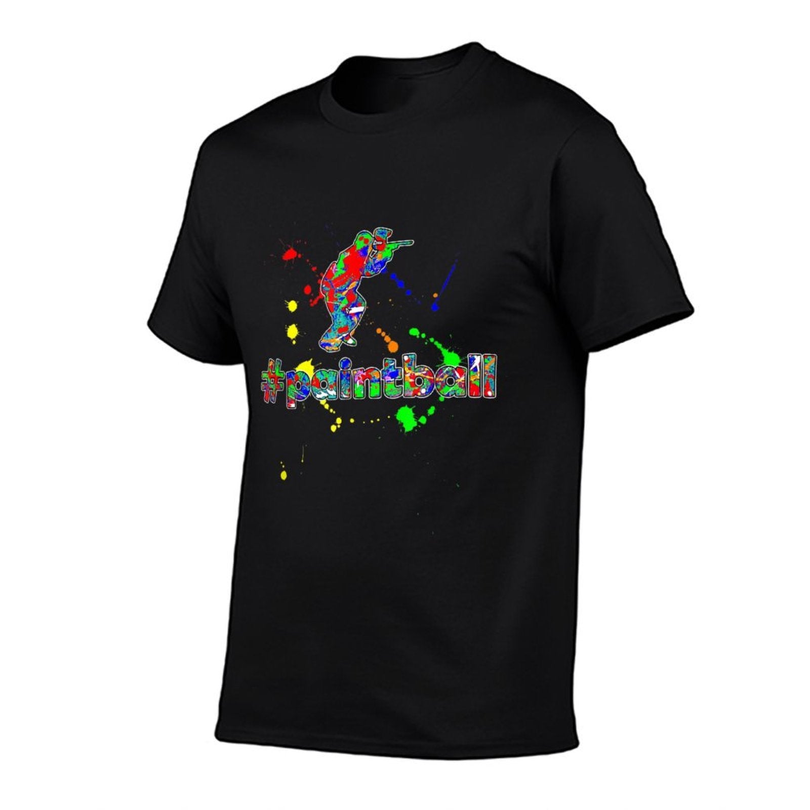 #Paintball Splatter Painting Watercolor Paintball T-shirt  Slim-fit Cut T-Shirt