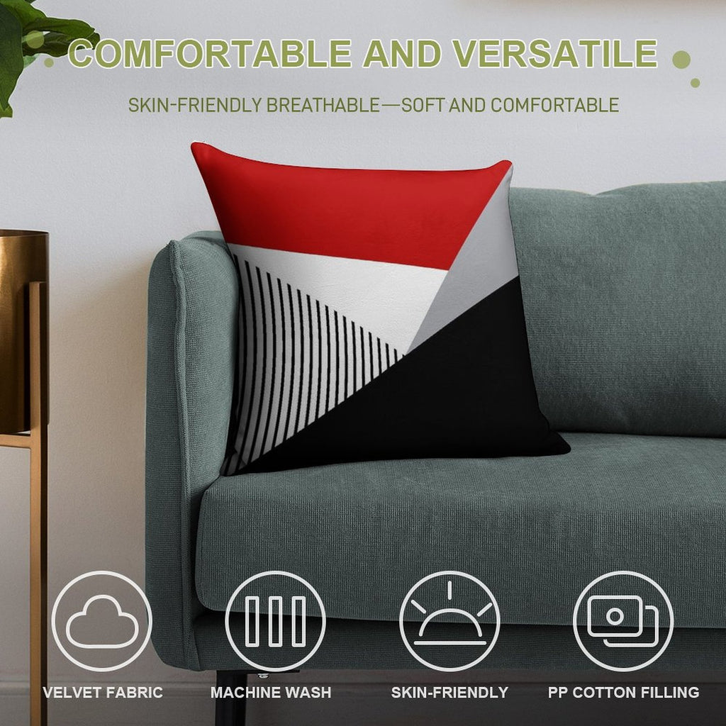 Colorful Geometry Soft Warmth Comfort Throw Pillow