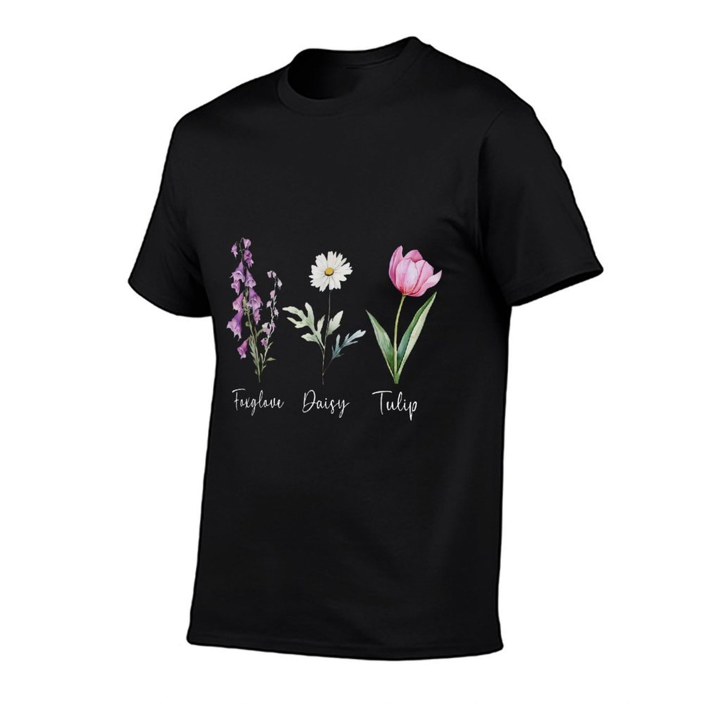 Subtle Floral Anti Trump Flowers Foxglove Daisy Tulip  High-quality Stitching T-Shirt
