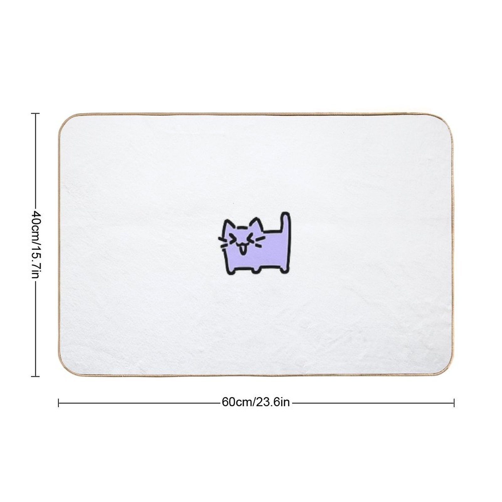 XD Cat - Pastel Violet  Toxin-Free Bath Mat