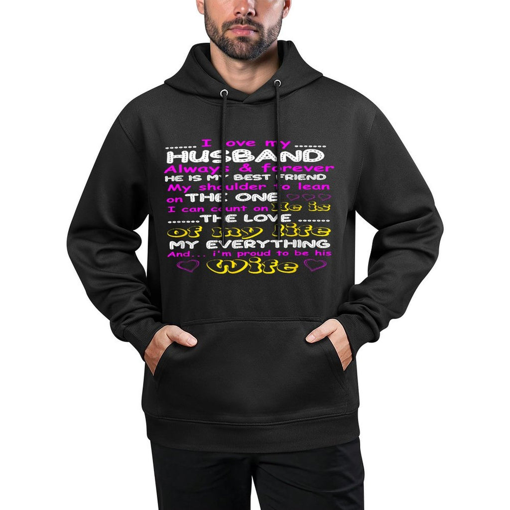 Funny I Love My Husband Forever Tshirt Medium-Weight Fabric Hoodie