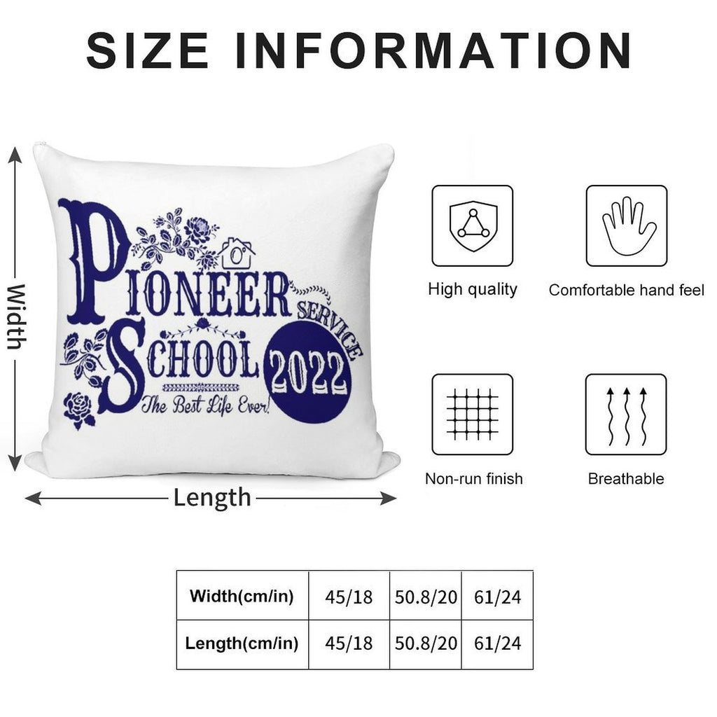 Pioneer School 2022 Fully Accomplish Your Ministry- Best Life Ever! Soft Durable Construction Throw Pillow