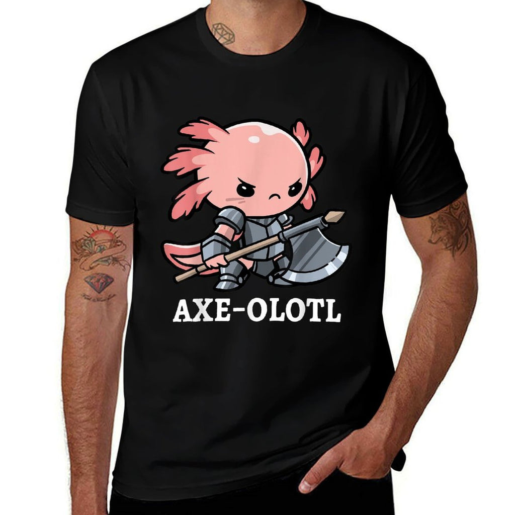 Axe-olotl Warrior Axolotl Mexican Salamander Axe Fighter  Classic T-Shirt