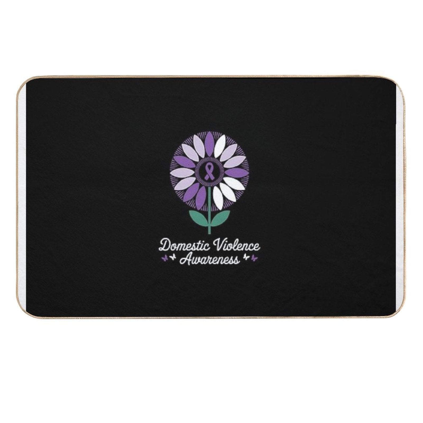 1 Sunflower Domestic Violence Awareness Month  High-Traffic Bath Mat