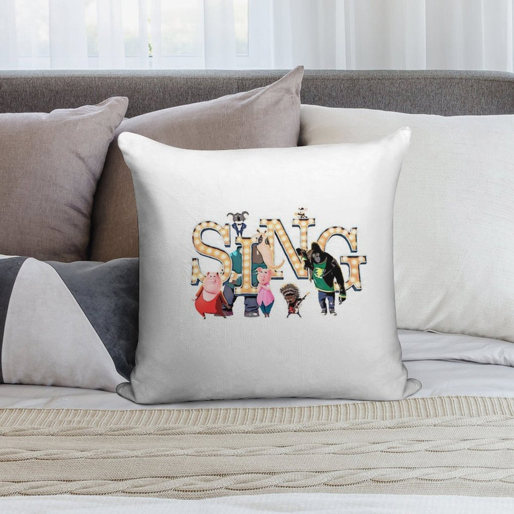 Sing Movie Picture Style Soft Home Decor Throw Pillow