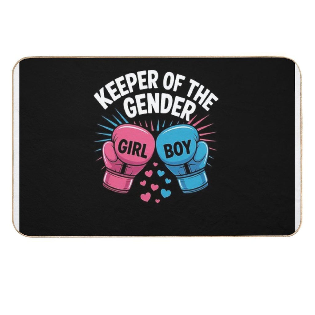Gender Reveal Party Keeper Of Gender Boxing Pink Or Blue  Rapid-Drying Bath Mat