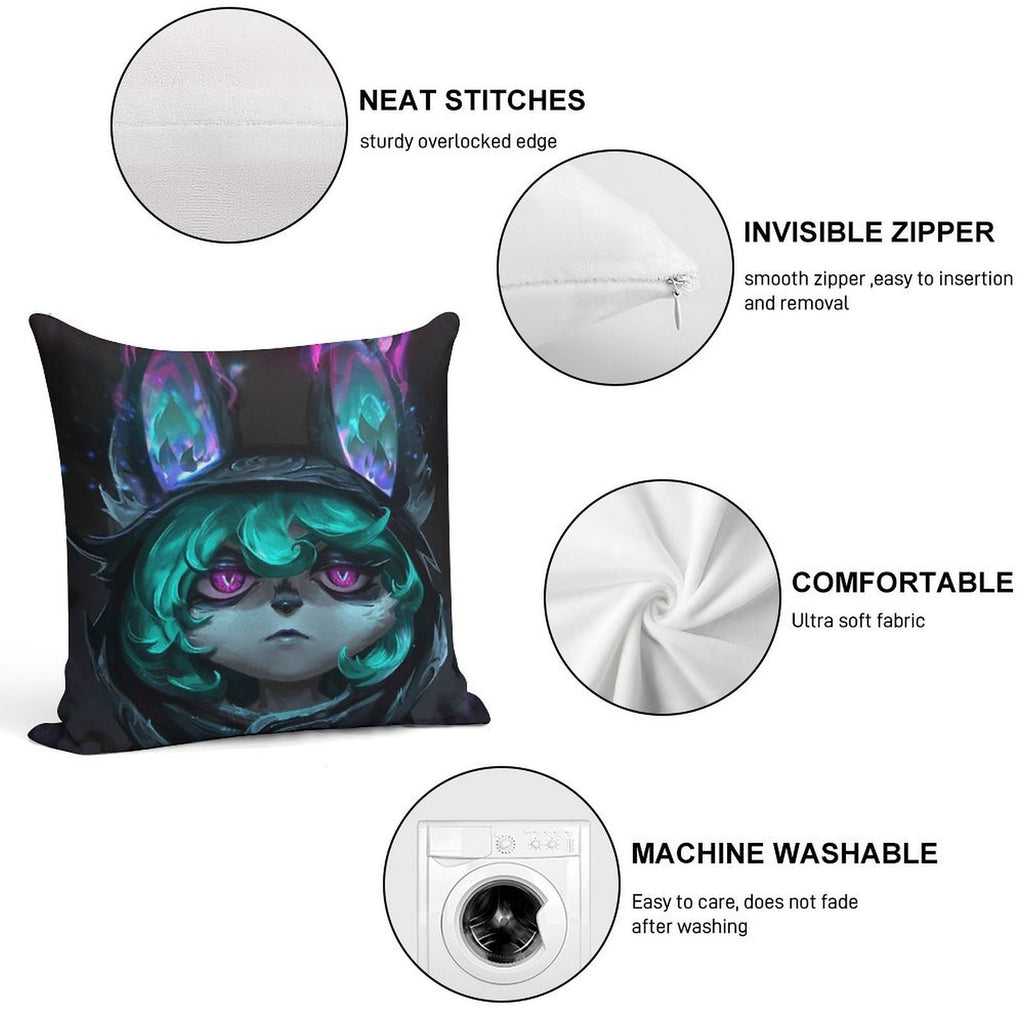 Vex Soft Hidden Zipper Throw Pillow
