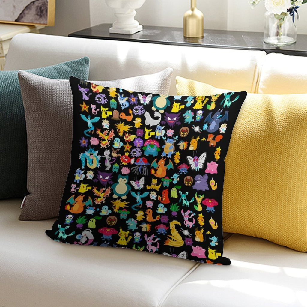 Poke Collection Soft Bedroom Essential Throw Pillow