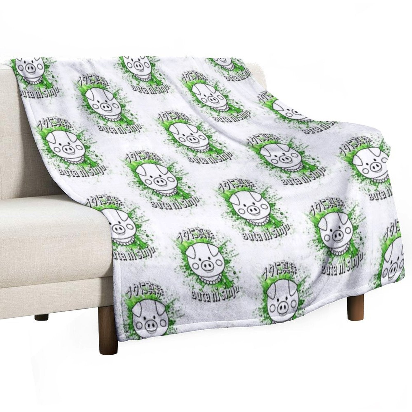 Copie De A Dapper Pig! With Colored Background Anti-pilling Throw Blanket