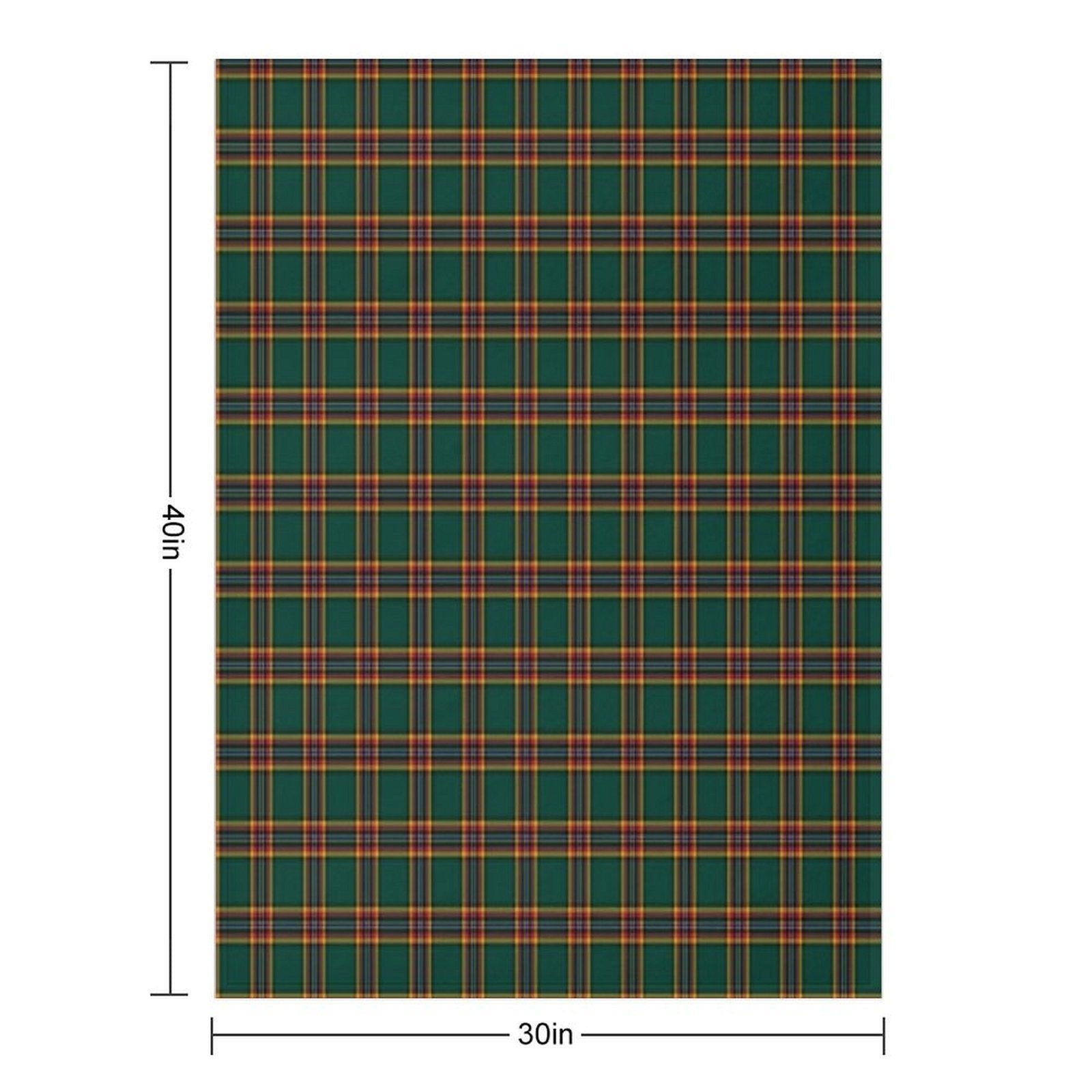 Moran Tartan Forest Green Irish Plaid Premium Throw Blanket