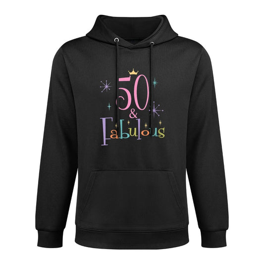 Womens 50 And Fabulous Cute 50th Birthday Casual Wear Hoodie