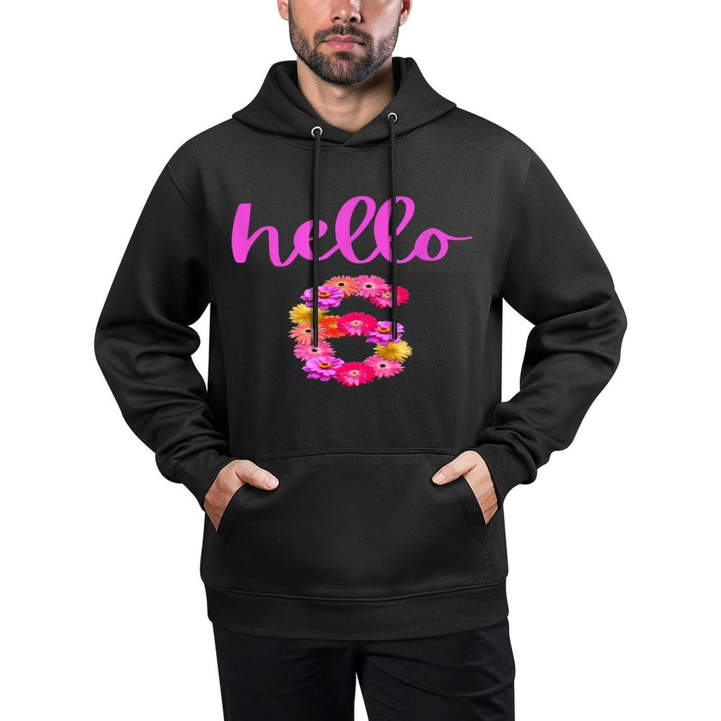 6 Year Old Birthday Flower Hello 6 Its My 6th Birthday Breathable Fabric Hoodie