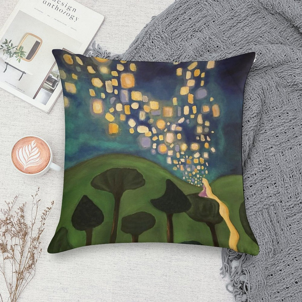 Tangled Floating Lanterns Soft Style Accent Throw Pillow