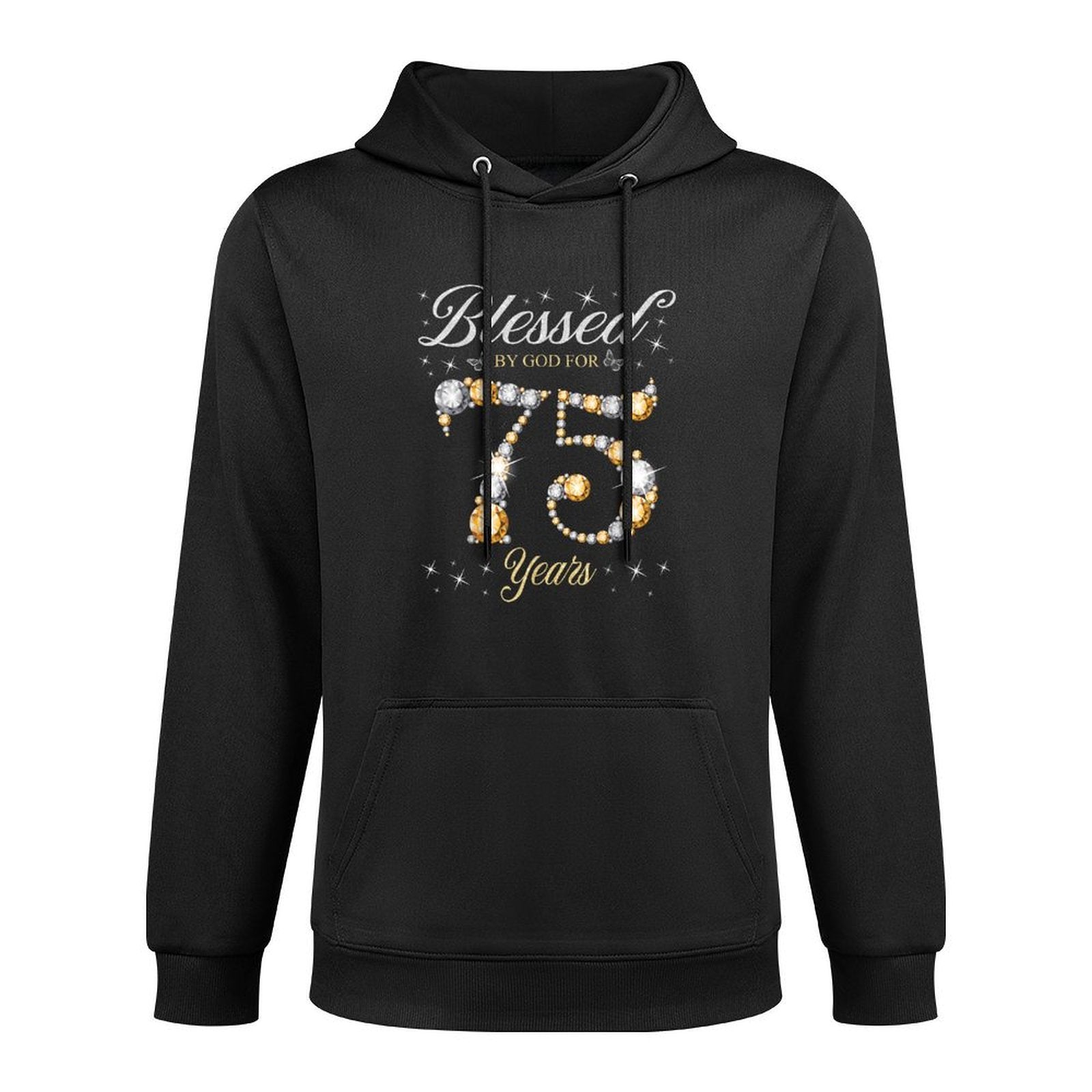 Blessed By God For 75 Years Old 75th Birthday Party Breathable Fabric Hoodie
