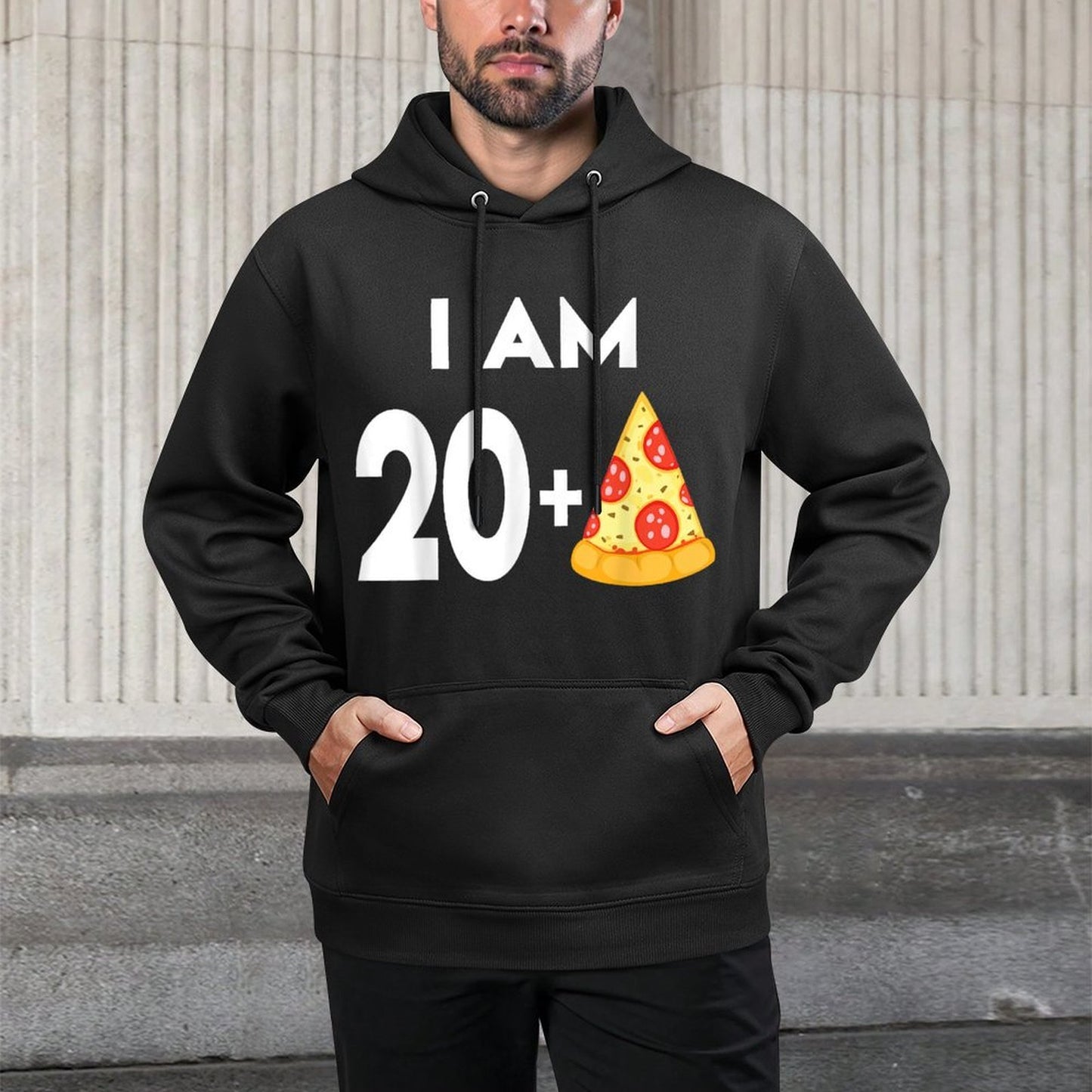 21 Years Old Pizza Gift 21st Birthday Shrink-Resistant Hoodie