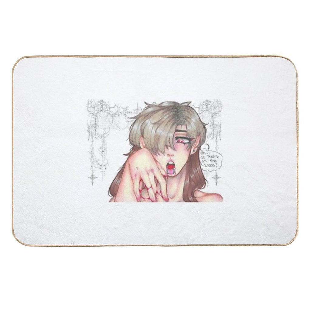 Gothic Background Vampire.  Long-Lasting Bath Mat