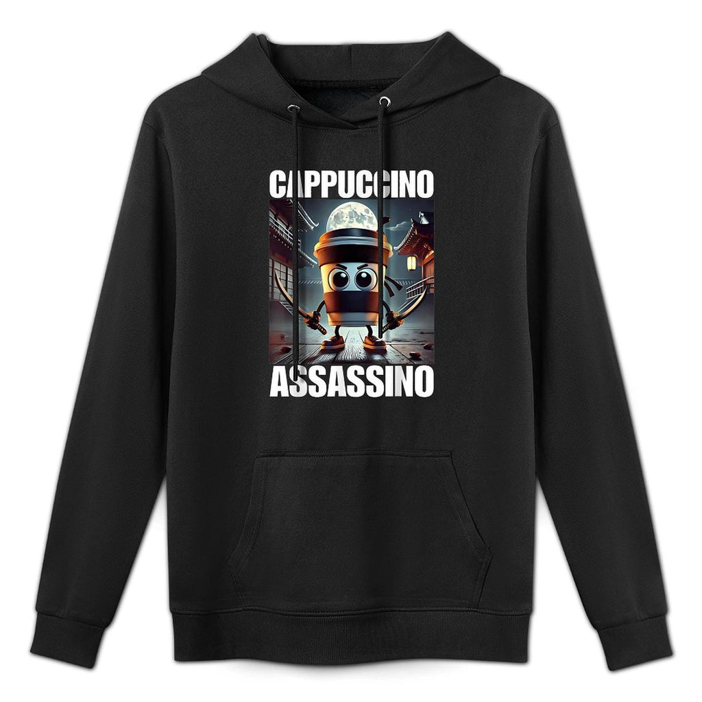 Cappuccino Assassino - Italian Brainrot Meme Shrink-Resistant Hoodie