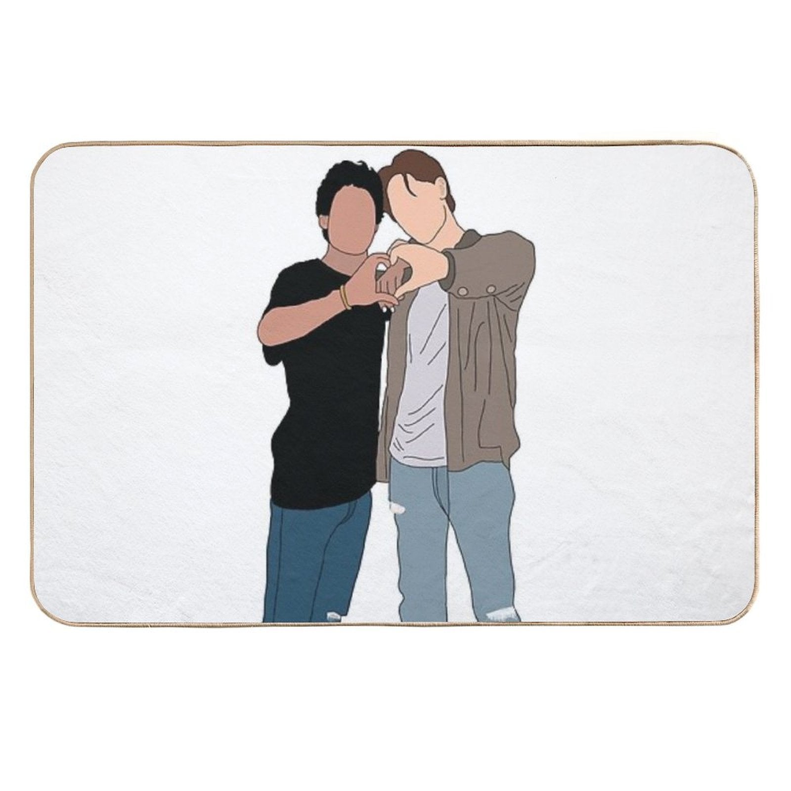 Young Royals  Simon And Wilhelm Cute  Dirt-Trapping Bath Mat