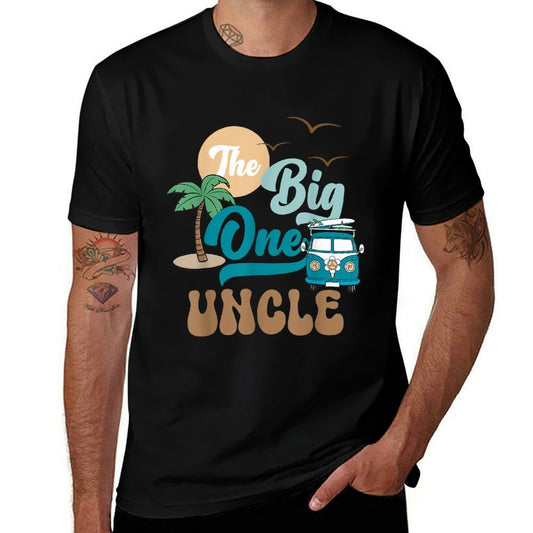 The Big One Uncle Beach Theme Matching Party 1st Birthday  Relaxed-fit T-Shirt