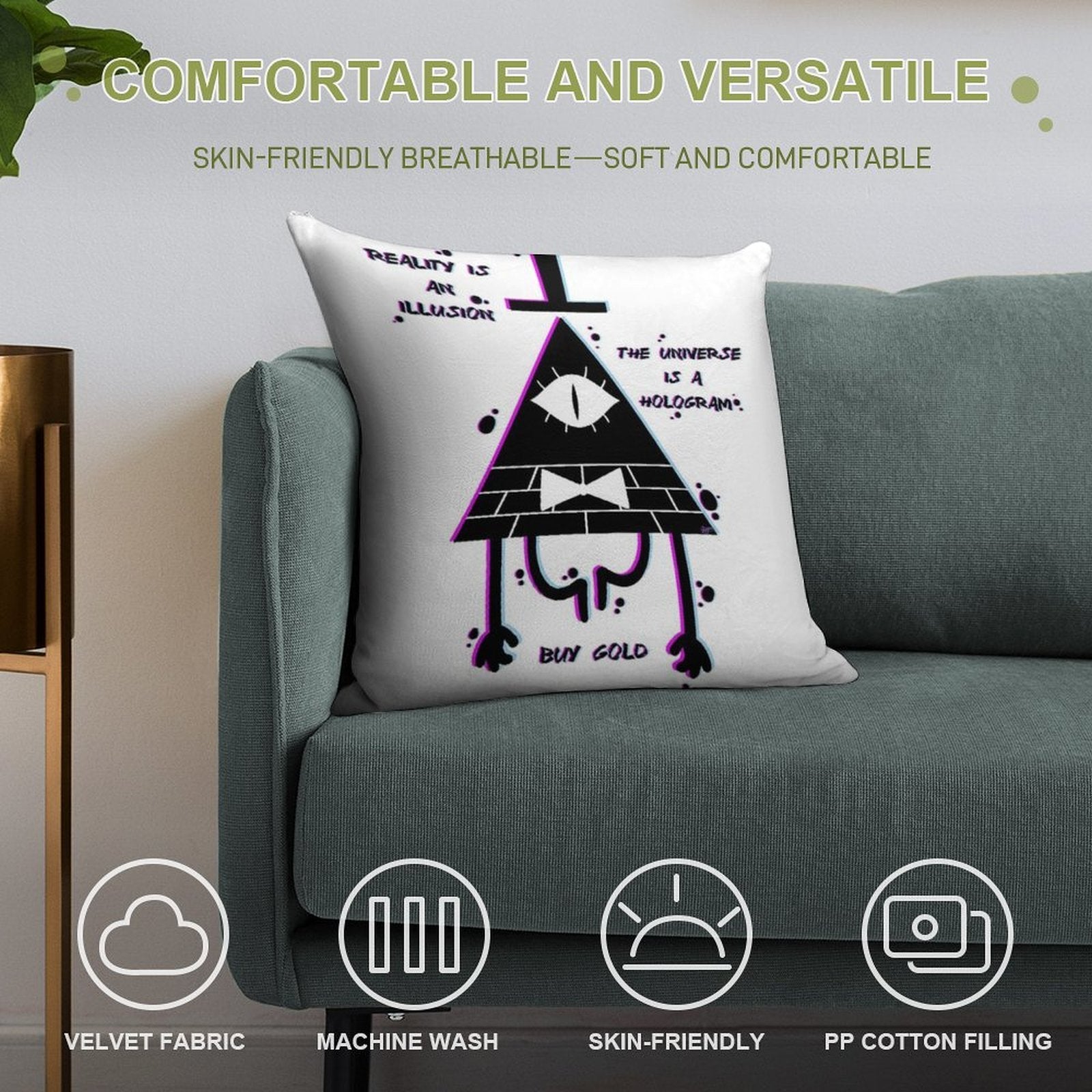 Illusion Soft Warmth Comfort Throw Pillow