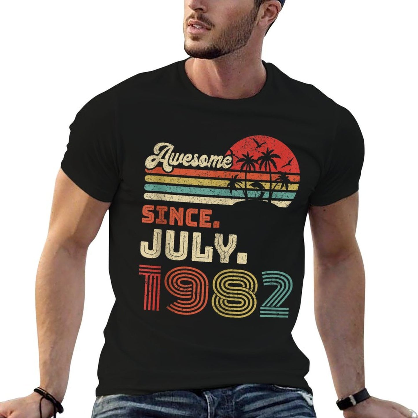 40 Year Old Awesome Since July 1982 40th Birthday  Easy-care T-Shirt