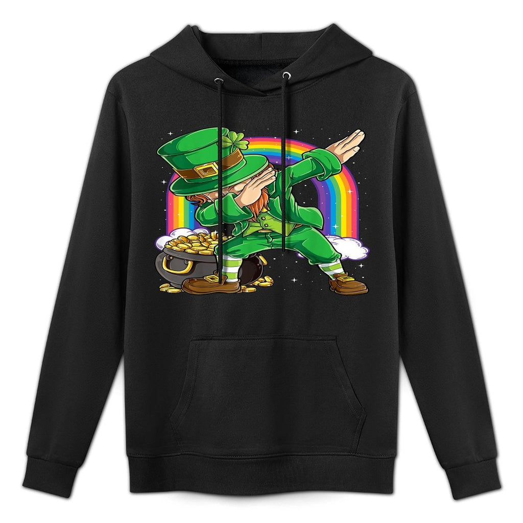St Patricks Day Dabbing Leprechaun Boys Girls Men Dab Dance Casual Wear Hoodie